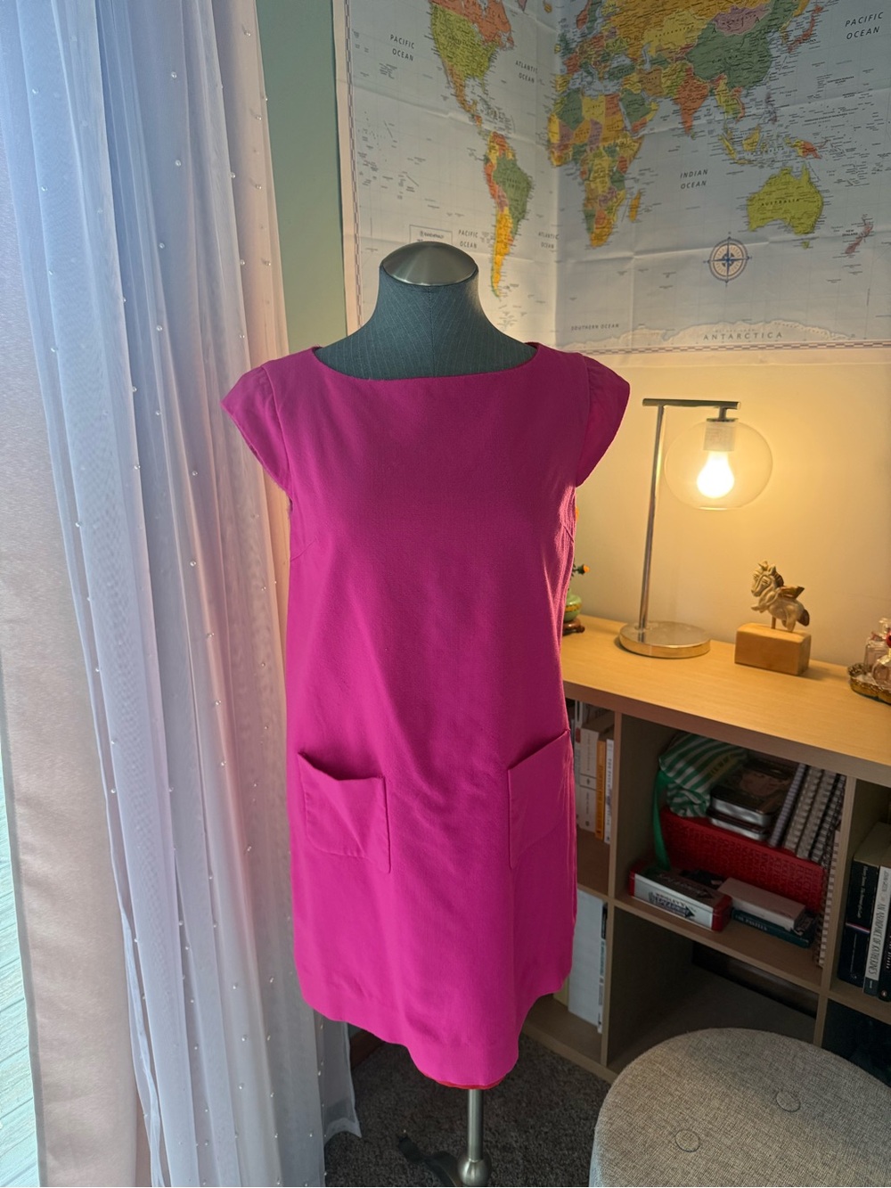 kate spade Hot Pink Shift Dress with Front Pockets